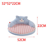 Maxbell Cute Pet Sofa Warm Cushion with 22cm Backrest for Cat Small Dogs Washable Cat