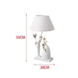 Maxbell Tabletop Resin Lovers Couple Ornament Bedroom Table Lamp USB Light Modern With Balloon