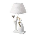 Maxbell Tabletop Resin Lovers Couple Ornament Bedroom Table Lamp USB Light Modern With Balloon