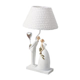 Maxbell Tabletop Resin Lovers Couple Ornament Bedroom Table Lamp USB Light Modern With Balloon