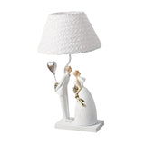 Maxbell Tabletop Resin Lovers Couple Ornament Bedroom Table Lamp USB Light Modern With Balloon