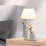 Maxbell Tabletop Resin Lovers Couple Ornament Bedroom Table Lamp USB Light Modern With Balloon