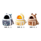 Maxbell Portable Cat Carrier Bag Backpack Breathable Pet Cage Warm for Walking Blue 28x21x36cm S