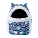 Maxbell Portable Cat Carrier Bag Backpack Breathable Pet Cage Warm for Walking Blue 28x21x36cm S