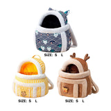 Maxbell Portable Cat Carrier Bag Backpack Breathable Pet Cage Warm for Walking Blue 28x21x36cm S