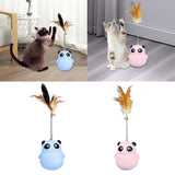 Maxbell Treat Dispenser Toy Teaser Food Dispenser Tumbler for Puppy Kitten Blue