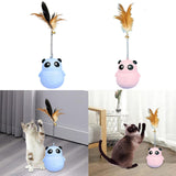 Maxbell Treat Dispenser Toy Teaser Food Dispenser Tumbler for Puppy Kitten Blue