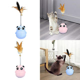 Maxbell Treat Dispenser Toy Teaser Food Dispenser Tumbler for Puppy Kitten Blue