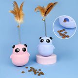 Maxbell Treat Dispenser Toy Teaser Food Dispenser Tumbler for Puppy Kitten Blue