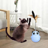 Maxbell Treat Dispenser Toy Teaser Food Dispenser Tumbler for Puppy Kitten Blue