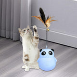 Maxbell Treat Dispenser Toy Teaser Food Dispenser Tumbler for Puppy Kitten Blue