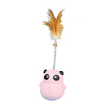 Maxbell Treat Dispenser Toy Teaser Food Dispenser Tumbler for Puppy Kitten Pink