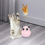 Maxbell Treat Dispenser Toy Teaser Food Dispenser Tumbler for Puppy Kitten Pink