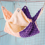 Maxbell Hamster Hammock Bed Playing Sleeping Bedding for Rat Sugar Glider Parrot Orange Purple 30cm