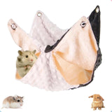 Maxbell Hamster Hammock Bed Playing Sleeping Bedding for Rat Sugar Glider Parrot Black 20cm