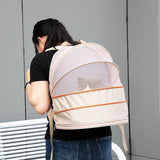 Maxbell Pet Carrier Backpack Dog Cats Breathable Hiking Foldable Durable Travel Bag Khaki