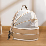 Maxbell Pet Carrier Backpack Dog Cats Breathable Hiking Foldable Durable Travel Bag Khaki