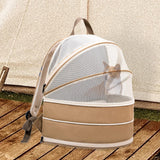 Maxbell Pet Carrier Backpack Dog Cats Breathable Hiking Foldable Durable Travel Bag Khaki