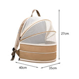 Maxbell Pet Carrier Backpack Dog Cats Breathable Hiking Foldable Durable Travel Bag Khaki