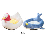 Maxbell Pet Bed for Puppy Kitten Cat Removable Cover Soft for Camping Traveling Duck S