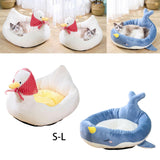 Maxbell Pet Bed for Puppy Kitten Cat Removable Cover Soft for Camping Traveling Duck S