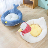 Maxbell Pet Bed for Puppy Kitten Cat Removable Cover Soft for Camping Traveling Duck S