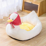 Maxbell Pet Bed for Puppy Kitten Cat Removable Cover Soft for Camping Traveling Duck S