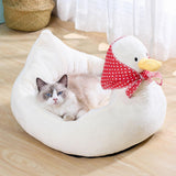Maxbell Pet Bed for Puppy Kitten Cat Removable Cover Soft for Camping Traveling Duck S