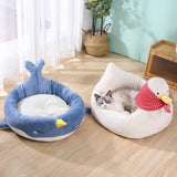 Maxbell Pet Bed for Puppy Kitten Cat Removable Cover Soft for Camping Traveling Duck L