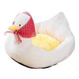 Maxbell Pet Bed for Puppy Kitten Cat Removable Cover Soft for Camping Traveling Duck L