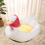 Maxbell Pet Bed for Puppy Kitten Cat Removable Cover Soft for Camping Traveling Duck L