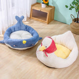 Maxbell Pet Bed for Puppy Kitten Cat Removable Cover Soft for Camping Traveling Fish L