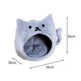 Maxbell Autumn Cat Bed Durable Foldable Soft Anti Skid for Cat Rest Accessories Grey L