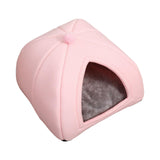 Maxbell Cat Warm House Dog Tent Sleeping Hut Kitty Anti Slip Calming Cave Pet Bed S Pink
