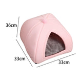 Maxbell Cat Warm House Dog Tent Sleeping Hut Kitty Anti Slip Calming Cave Pet Bed Pink M