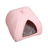 Maxbell Cat Warm House Dog Tent Sleeping Hut Kitty Anti Slip Calming Cave Pet Bed Pink M