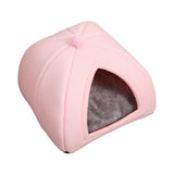 Maxbell Cat Warm House Dog Tent Sleeping Hut Kitty Anti Slip Calming Cave Pet Bed Pink M