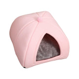 Maxbell Cat Warm House Dog Tent Sleeping Hut Kitty Anti Slip Calming Cave Pet Bed Pink M
