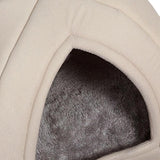 Maxbell Cat Warm House Dog Tent Sleeping Hut Kitty Anti Slip Calming Cave Pet Bed S Gray