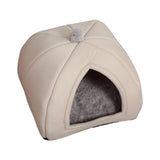 Maxbell Cat Warm House Dog Tent Sleeping Hut Kitty Anti Slip Calming Cave Pet Bed Gray L