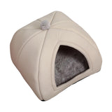 Maxbell Cat Warm House Dog Tent Sleeping Hut Kitty Anti Slip Calming Cave Pet Bed Gray L