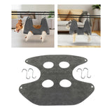 Maxbell Cat Grooming Hammock Dog Restraint Towel Bag Multifunctional for Washing Gray 66cmx49cm S