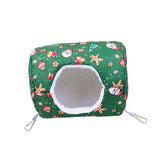 Maxbell Hamster House Bed Hanging Hammock soft for Rabbit Indoor Winter Green