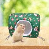 Maxbell Hamster House Bed Hanging Hammock soft for Rabbit Indoor Winter Green