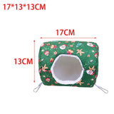 Maxbell Hamster House Bed Hanging Hammock soft for Rabbit Indoor Winter Green