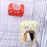 Maxbell Hamster House Bed Hanging Hammock soft for Rabbit Indoor Winter Red