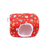 Maxbell Hamster House Bed Hanging Hammock soft for Rabbit Indoor Winter Red