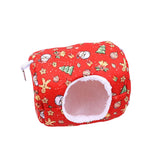 Maxbell Hamster House Bed Hanging Hammock soft for Rabbit Indoor Winter Red