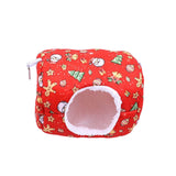 Maxbell Hamster House Bed Hanging Hammock soft for Rabbit Indoor Winter Red