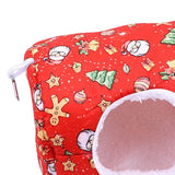 Maxbell Hamster House Bed Hanging Hammock soft for Rabbit Indoor Winter Red